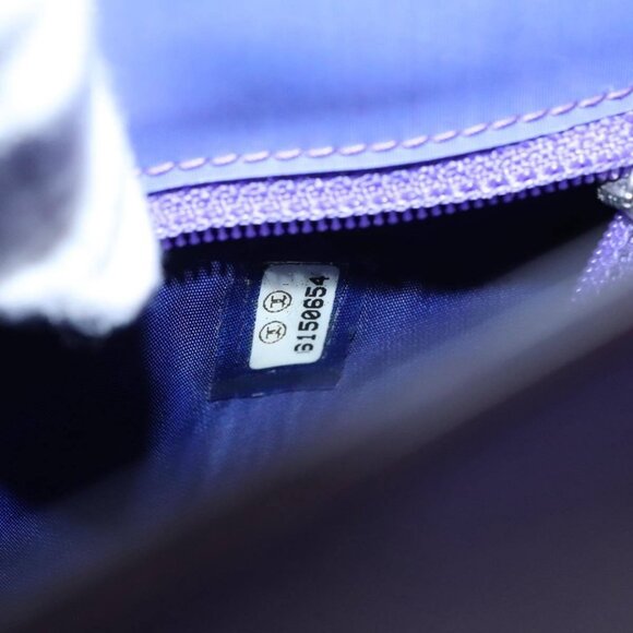 CHANEL Hologram Chain Shoulder Bag Vinyl Purple CC Auth bs21582 - Picture 11 of 15